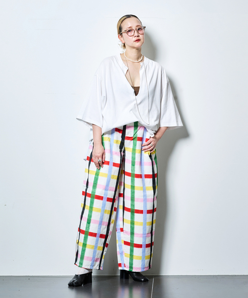 CITYSHOP(シティーショップ)の「SIXXTA RAINBOW CONFETTI:パンツ(その他パンツ・レディース・ホワイト系その他・4/6)」の3枚目の写真