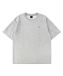 ANNOYED（アノイド）の「スマイルロゴ半袖Tシャツ LQ7TU436_MELANGE GREY（Tシャツ/カットソー）」
