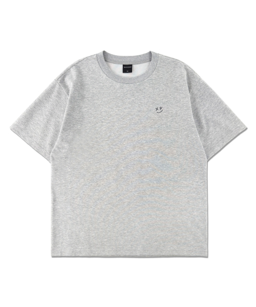 ANNOYED(アノイド)の「スマイルロゴ半袖Tシャツ LQ7TU436_MELANGE GREY(Tシャツ/カットソー・メンズ・その他・95/100/105)」の1枚目の写真