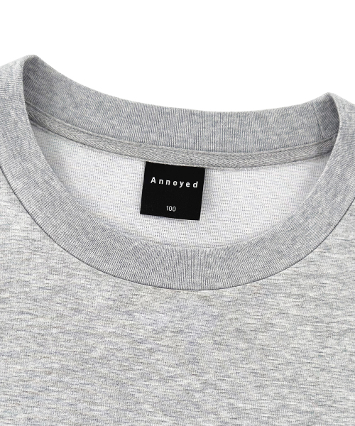 ANNOYED(アノイド)の「スマイルロゴ半袖Tシャツ LQ7TU436_MELANGE GREY(Tシャツ/カットソー・メンズ・その他・95/100/105)」の3枚目の写真