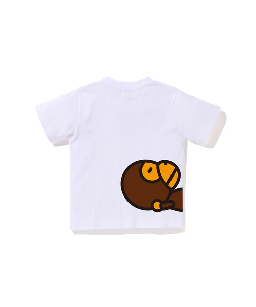 A BATHING APE(アベイシングエイプ)の「SLEEPING BABY MILO BANANA TEE(Tシャツ/カットソー・キッズ・ホワイト/ブラック/ピンク・120/100/90/140/130/110)」の4枚目の写真