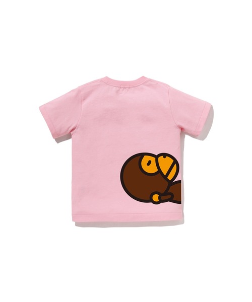 A BATHING APE(アベイシングエイプ)の「SLEEPING BABY MILO BANANA TEE(Tシャツ/カットソー・キッズ・ホワイト/ブラック/ピンク・120/100/90/140/130/110)」の6枚目の写真