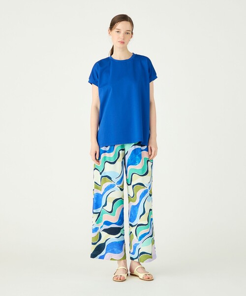 BALLSEY（ボールジィ）の「スーピマモクロディ フレンチチュニックTシャツ（Tシャツ/カットソー・レディース・ベージュ/ブラック/ホワイト/ブルー・S）」の8枚目の写真