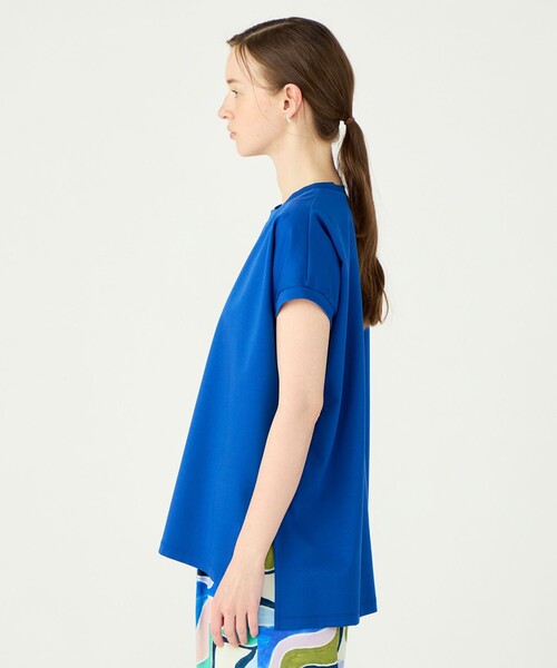 BALLSEY（ボールジィ）の「スーピマモクロディ フレンチチュニックTシャツ（Tシャツ/カットソー・レディース・ベージュ/ブラック/ホワイト/ブルー・S）」の10枚目の写真