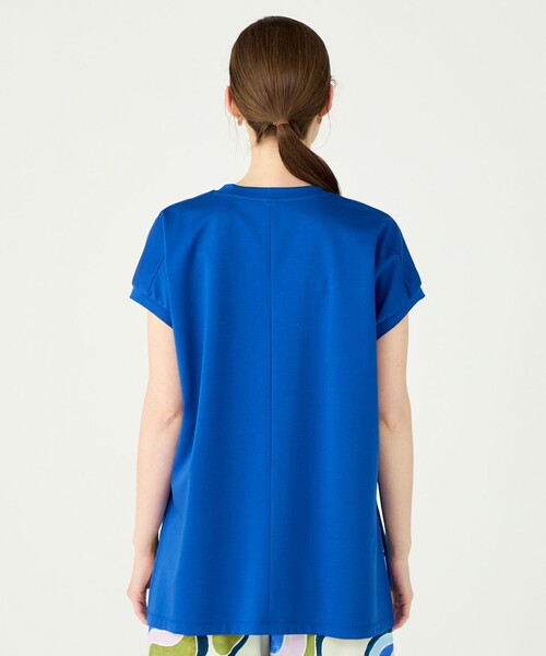 BALLSEY（ボールジィ）の「スーピマモクロディ フレンチチュニックTシャツ（Tシャツ/カットソー・レディース・ベージュ/ブラック/ホワイト/ブルー・S）」の11枚目の写真