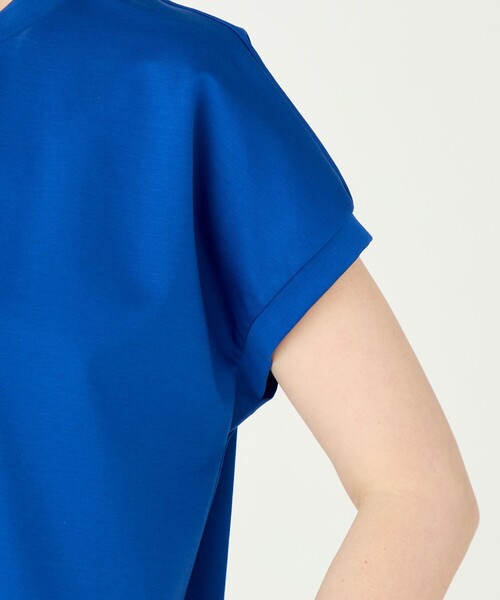 BALLSEY（ボールジィ）の「スーピマモクロディ フレンチチュニックTシャツ（Tシャツ/カットソー・レディース・ベージュ/ブラック/ホワイト/ブルー・S）」の6枚目の写真
