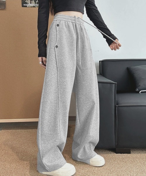 Miniministore(ミニミニストア)の「スウェットパンツ 韓国風 ロングパンツ(スウェットパンツ・レディース・ブラック/グレー/ライトグレー・FREE)」の3枚目の写真