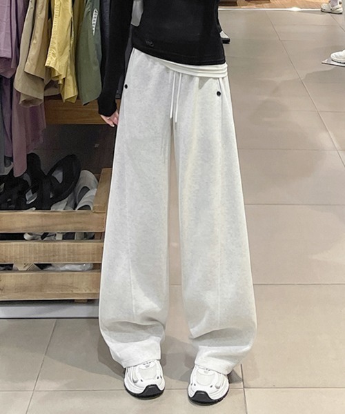 Miniministore(ミニミニストア)の「スウェットパンツ 韓国風 ロングパンツ(スウェットパンツ・レディース・ブラック/グレー/ライトグレー・FREE)」の1枚目の写真