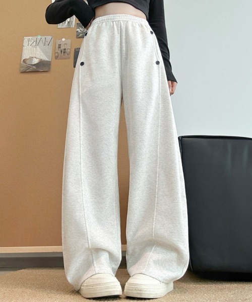 Miniministore(ミニミニストア)の「スウェットパンツ 韓国風 ロングパンツ(スウェットパンツ・レディース・ブラック/グレー/ライトグレー・FREE)」の7枚目の写真