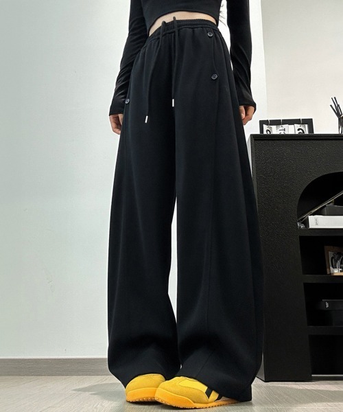 Miniministore(ミニミニストア)の「スウェットパンツ 韓国風 ロングパンツ(スウェットパンツ・レディース・ブラック/グレー/ライトグレー・FREE)」の10枚目の写真