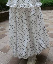 Waist Frill Balloon Skirt