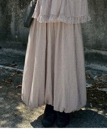 Waist Frill Balloon Skirt