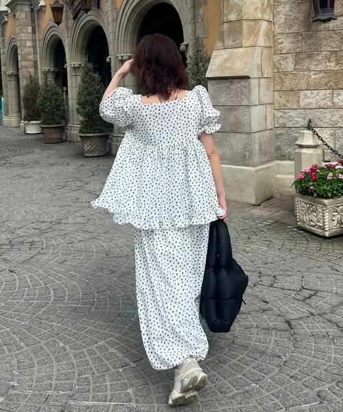 BLOOMING CHARM(ブルーミングチャーム)の「Waist Frill Balloon Skirt(スカート・レディース・ホワイト系その他/ブラック/ピンク/ブラウン系その他・FREE)」の9枚目の写真