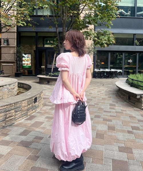 BLOOMING CHARM(ブルーミングチャーム)の「Waist Frill Balloon Skirt(スカート・レディース・ホワイト系その他/ブラック/ピンク/ブラウン系その他・FREE)」の8枚目の写真