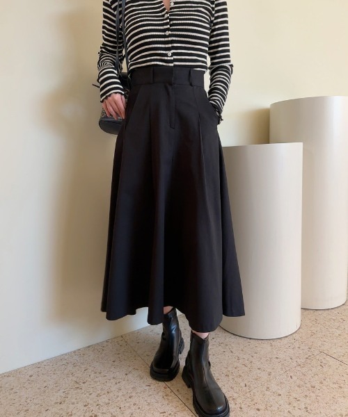 FAVORITO(ファヴォリート)の「ハイウエストスカート(スカート・レディース・ブラック/ライトベージュ/モカ・F)」の19枚目の写真