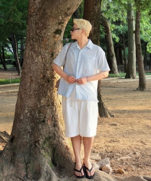 KNITTED（ニッティド）の「(ユニセックス)アウトストリングバミューダデニムハーフパンツクリーム（その他パンツ・メンズ・その他・MEDIUM/LARGE/X-LARGE/WS）」の9枚目の写真