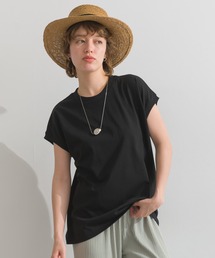 プチハイネックフレンチスリーブTシャツ