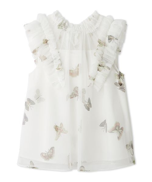 CELFORD(セルフォード)の「【洗える】【HANAE MORI×CELFORDコラボ】バタフライレイヤードプリントブラウス(シャツ/ブラウス・レディース・オフホワイト/サックスブルー/ブラック・F)」の1枚目の写真