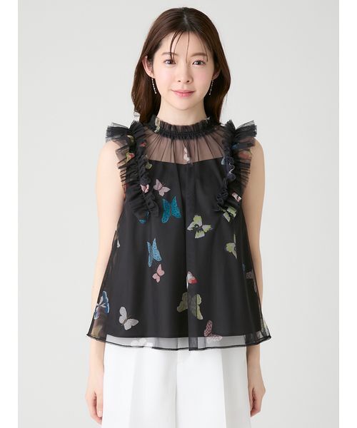 CELFORD(セルフォード)の「【洗える】【HANAE MORI×CELFORDコラボ】バタフライレイヤードプリントブラウス(シャツ/ブラウス・レディース・オフホワイト/サックスブルー/ブラック・F)」の17枚目の写真
