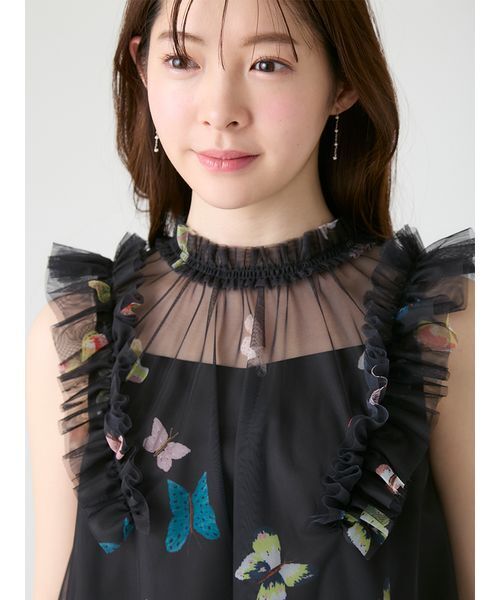 CELFORD(セルフォード)の「【洗える】【HANAE MORI×CELFORDコラボ】バタフライレイヤードプリントブラウス(シャツ/ブラウス・レディース・オフホワイト/サックスブルー/ブラック・F)」の20枚目の写真
