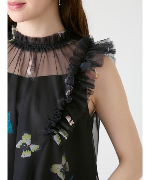 CELFORD(セルフォード)の「【洗える】【HANAE MORI×CELFORDコラボ】バタフライレイヤードプリントブラウス(シャツ/ブラウス・レディース・オフホワイト/サックスブルー/ブラック・F)」の21枚目の写真