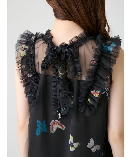 CELFORD(セルフォード)の「【洗える】【HANAE MORI×CELFORDコラボ】バタフライレイヤードプリントブラウス(シャツ/ブラウス・レディース・オフホワイト/サックスブルー/ブラック・F)」の22枚目の写真
