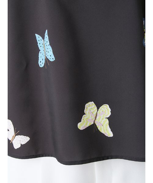 CELFORD(セルフォード)の「【洗える】【HANAE MORI×CELFORDコラボ】バタフライレイヤードプリントブラウス(シャツ/ブラウス・レディース・オフホワイト/サックスブルー/ブラック・F)」の13枚目の写真
