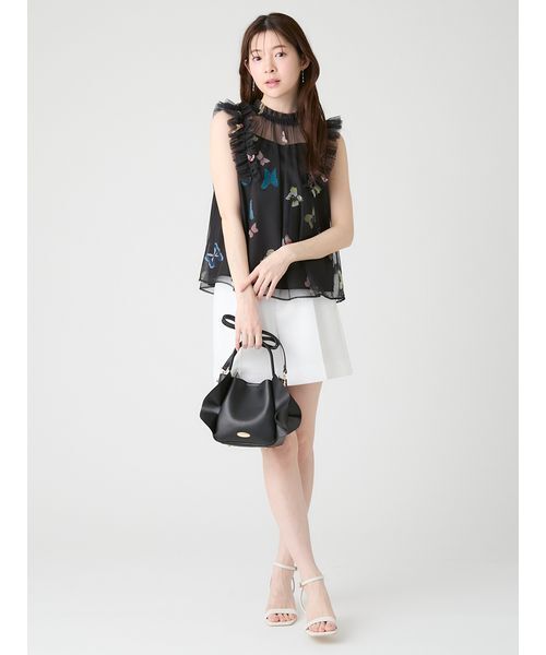 CELFORD(セルフォード)の「【洗える】【HANAE MORI×CELFORDコラボ】バタフライレイヤードプリントブラウス(シャツ/ブラウス・レディース・オフホワイト/サックスブルー/ブラック・F)」の14枚目の写真