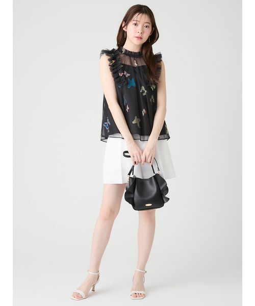 CELFORD(セルフォード)の「【洗える】【HANAE MORI×CELFORDコラボ】バタフライレイヤードプリントブラウス(シャツ/ブラウス・レディース・オフホワイト/サックスブルー/ブラック・F)」の15枚目の写真