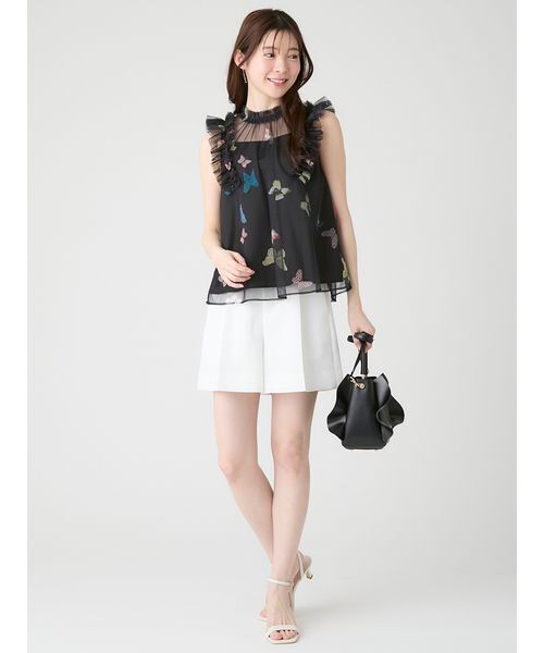 CELFORD(セルフォード)の「【洗える】【HANAE MORI×CELFORDコラボ】バタフライレイヤードプリントブラウス(シャツ/ブラウス・レディース・オフホワイト/サックスブルー/ブラック・F)」の16枚目の写真
