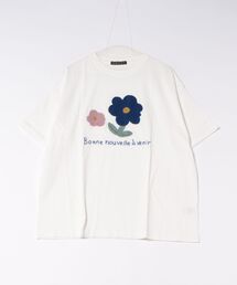 サガラ刺しゅうフラワーTシャツ