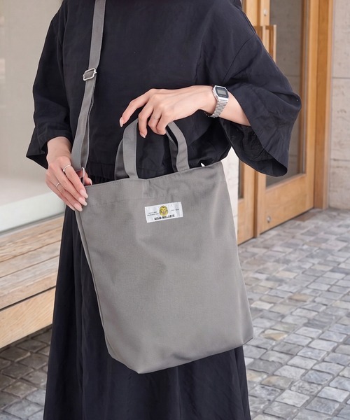 WILD WALLETS(ワイルドウォレット)の「【WILD WALLETS】スーベニア 2WAY Tote Bag(トートバッグ・メンズ・グレー/オリーブ/ブラウン/ブラック・FREE)」の3枚目の写真