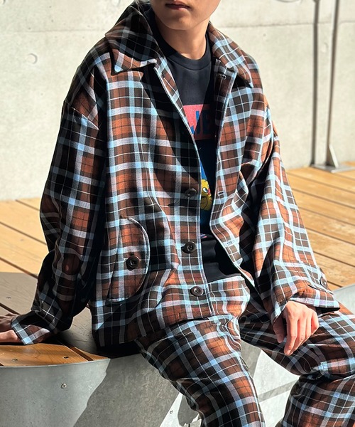 MILKBOY（ミルクボーイ）の「BRICK-CHECK ジャケット（カバーオール・メンズ・B/A・FREE）」の2枚目の写真