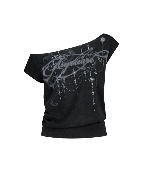 as you are（アズユーアー）の「キッチドールマンオフショルダーTシャツブラック（Tシャツ/カットソー・レディース・その他・OS）」の4枚目の写真