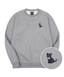 ハッピニャン刺繍裏起毛オーバーサイズスウェット