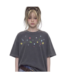 [ユニセックス]SMALL THING ピグメント半袖Tシャツ_2カラー