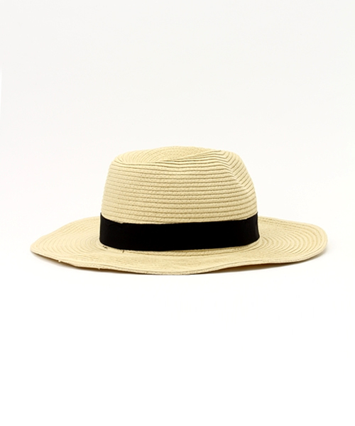 earth music&ecology（アースミュージックアンドエコロジー）の「【宮崎あおいCM着用】【2016summer】広ツバペーパーハット（ハット・レディース・ベージュ/ブラック/オフホワイト・FREE）」の5枚目の写真