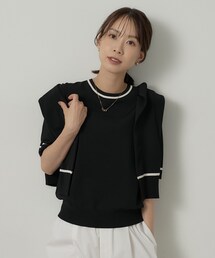 UNTITLED | 【アンサンブル可/上品な清涼感】コンパクト5分袖ニット(ニット/セーター)