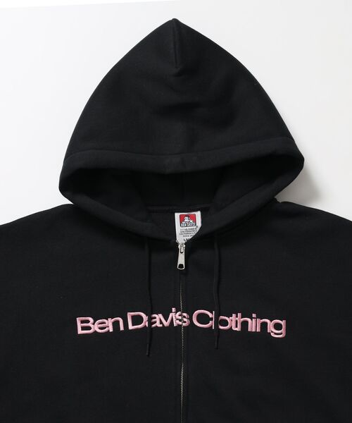 BEN DAVIS(ベンデイビス)の「【BEN DAVIS(ベンデイビス)】HEART CHENILLE ZIP HOODIE / ジップフーディ サガラ刺繍 ハートロゴ 裏起毛 フロント刺繍 カラフル ユニセックス(パーカー・メンズ・グレー/ブラック/ピンク/ネイビー・MEDIUM/X-LARGE/LARGE)」の10枚目の写真