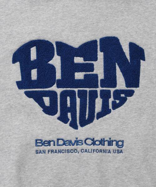 BEN DAVIS(ベンデイビス)の「【BEN DAVIS(ベンデイビス)】HEART CHENILLE ZIP HOODIE / ジップフーディ サガラ刺繍 ハートロゴ 裏起毛 フロント刺繍 カラフル ユニセックス(パーカー・メンズ・グレー/ブラック/ピンク/ネイビー・MEDIUM/X-LARGE/LARGE)」の19枚目の写真