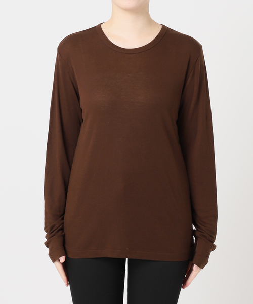 JOURNAL STANDARD（ジャーナルスタンダード）の「《追加》ウールMIX シアーロングT（Tシャツ/カットソー・レディース・ブラック系その他/チャコールグレー/ホワイト/ブルー・FREE）」の18枚目の写真