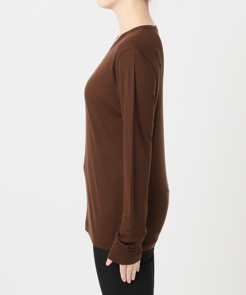 JOURNAL STANDARD（ジャーナルスタンダード）の「《追加》ウールMIX シアーロングT（Tシャツ/カットソー・レディース・ブラック系その他/チャコールグレー/ホワイト/ブルー・FREE）」の17枚目の写真