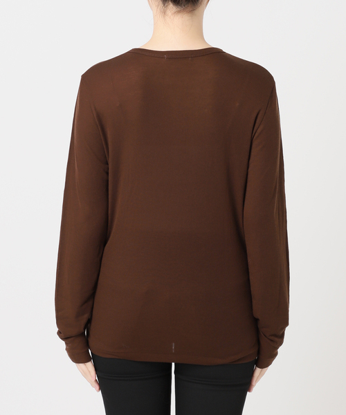 JOURNAL STANDARD（ジャーナルスタンダード）の「《追加》ウールMIX シアーロングT（Tシャツ/カットソー・レディース・ブラック系その他/チャコールグレー/ホワイト/ブルー・FREE）」の16枚目の写真