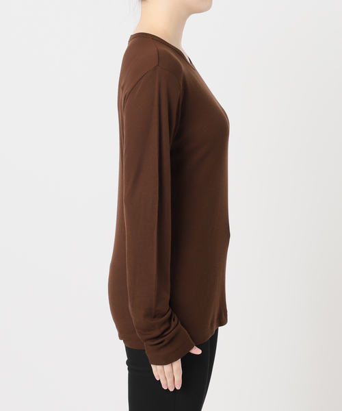 JOURNAL STANDARD（ジャーナルスタンダード）の「《追加》ウールMIX シアーロングT（Tシャツ/カットソー・レディース・ブラック系その他/チャコールグレー/ホワイト/ブルー・FREE）」の15枚目の写真