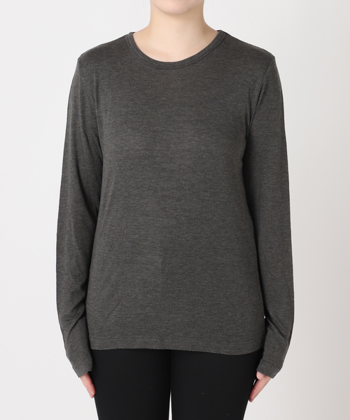 JOURNAL STANDARD（ジャーナルスタンダード）の「《追加》ウールMIX シアーロングT（Tシャツ/カットソー・レディース・ブラック系その他/チャコールグレー/ホワイト/ブルー・FREE）」の12枚目の写真