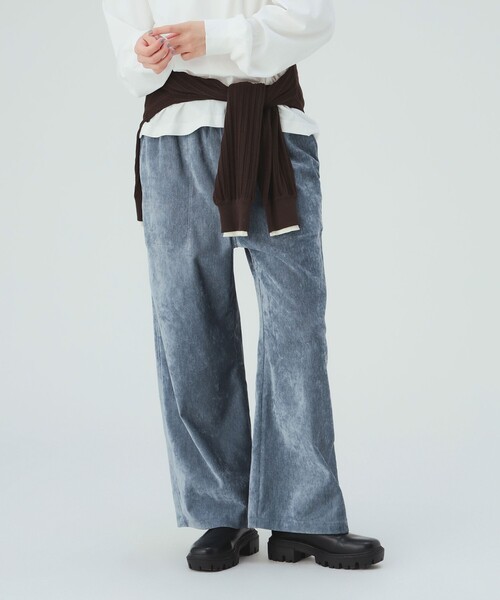 BEAMS HEART（ビームスハート）の「ベイカー イージー パンツ（その他パンツ・レディース・サックスブルー/チャコールグレー/ホワイト系その他5・FREE）」の3枚目の写真