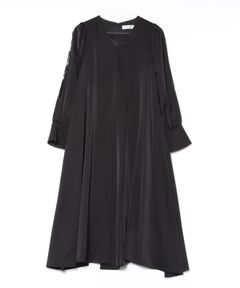 【traumerei】【WEB限定】【洗える】袖スリットテントラインドレス/ポケット付き/マットサテン/結婚式/パーティー/お呼ばれ/七五三/前撮り/顔合わせ/食事会/お宮参り/学校行事/ママ/参観/母親/服/卒業式/入学式