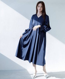 traumerei | 【traumerei】【WEB限定】【洗える】袖スリットテントラインドレス/ポケット付き/マットサテン/結婚式/パーティー/お呼ばれ/七五三/前撮り/顔合わせ/食事会/お宮参り/学校行事/ママ/参観/母親/服/卒業式/入学式(ワンピース)