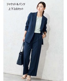 Perfect Suit FActory（パーフェクトスーツファクトリー）の「【接触冷感 ウォッシャブル】ひんやり冷感ライトセットアップ  グレー ネイビー（スーツセット）」