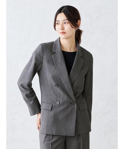 Perfect Suit FActory(パーフェクトスーツファクトリー)の「【接触冷感/ウォッシャブル】ひんやり冷感ライトセットアップ グレー/ネイビー(スーツセット・レディース・グレー/ネイビー・S/M/L)」の22枚目の写真